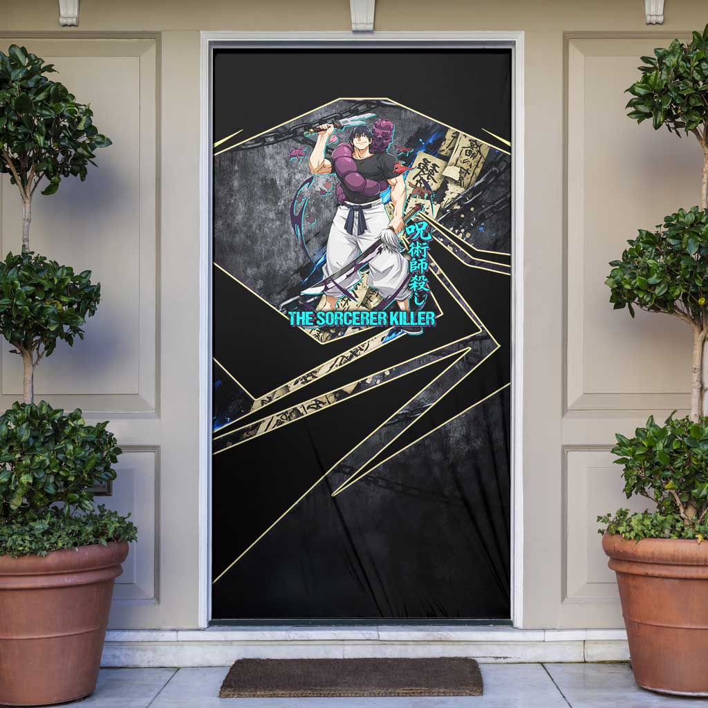Toji Fushiguro Sorcerer Killer Door Cover Dark Scroll Samurai Ink Style