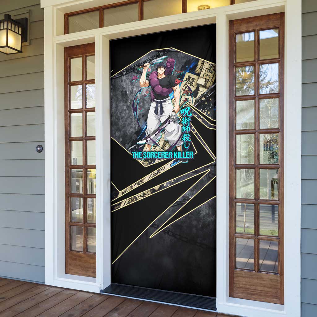 Toji Fushiguro Sorcerer Killer Door Cover Dark Scroll Samurai Ink Style