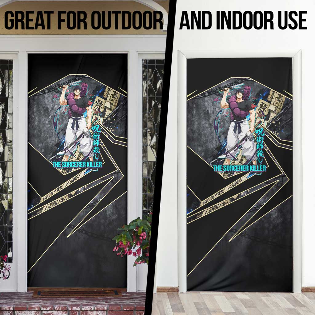 Toji Fushiguro Sorcerer Killer Door Cover Dark Scroll Samurai Ink Style