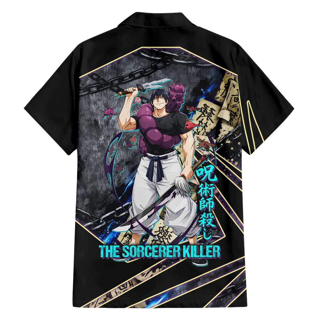 Toji Fushiguro Sorcerer Killer Family Matching Mermaid Dress and Hawaiian Shirt Dark Scroll Samurai Ink Style