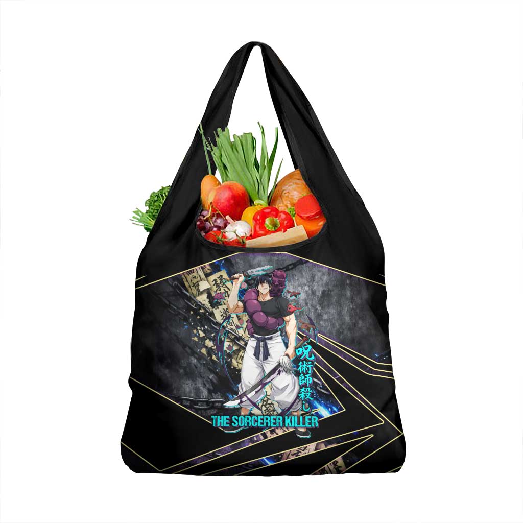 Toji Fushiguro Sorcerer Killer Grocery Bag Dark Scroll Samurai Ink Style