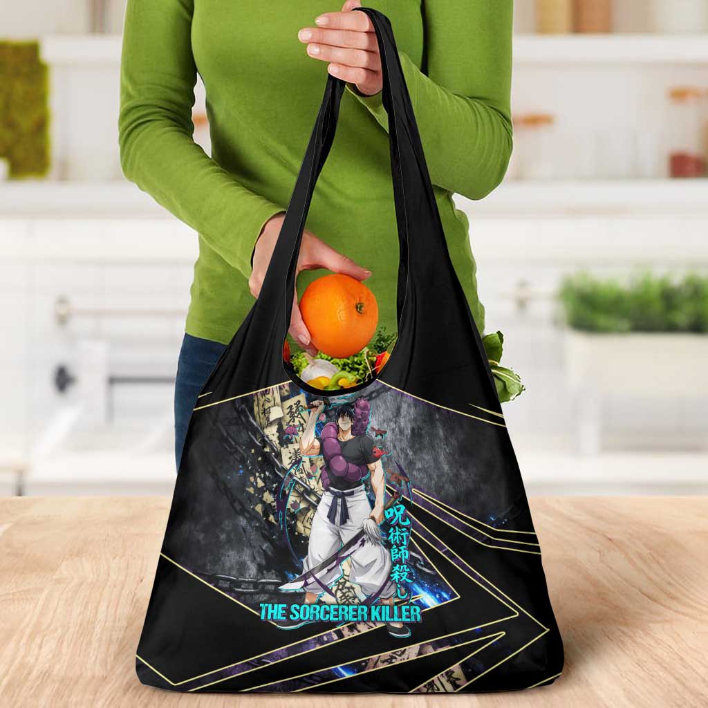 Toji Fushiguro Sorcerer Killer Grocery Bag Dark Scroll Samurai Ink Style
