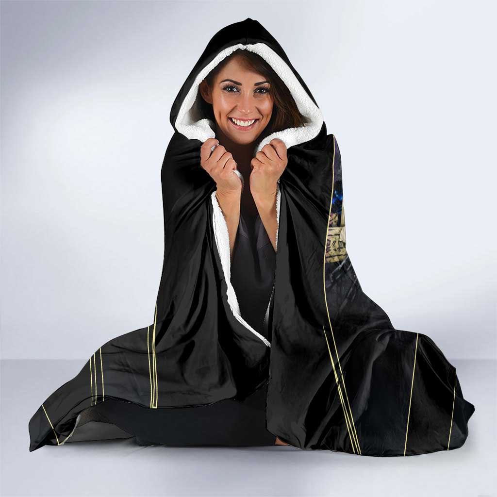 Toji Fushiguro Sorcerer Killer Hooded Blanket Dark Scroll Samurai Ink Style