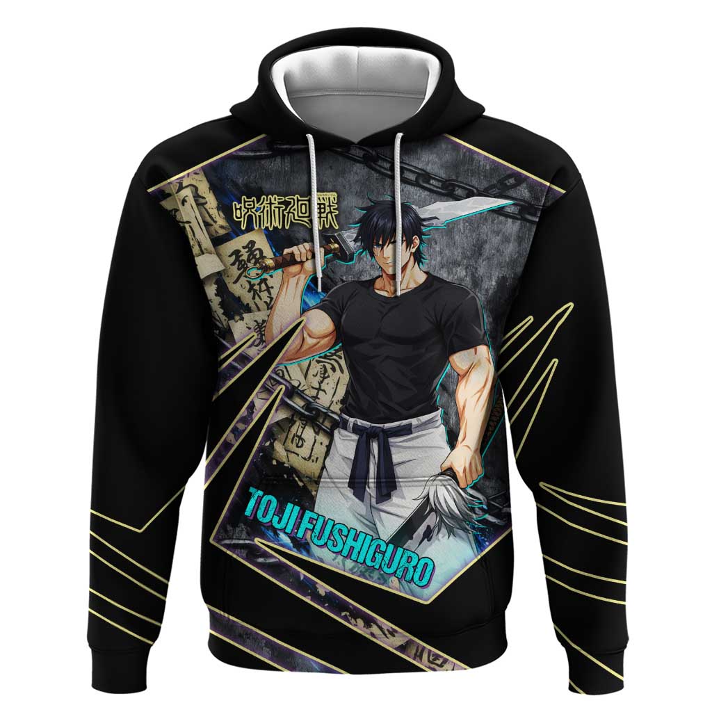 Toji Fushiguro Sorcerer Killer Hoodie Dark Scroll Samurai Ink Style