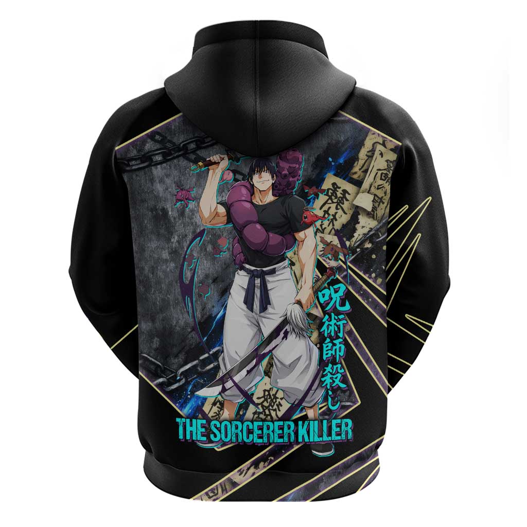 Toji Fushiguro Sorcerer Killer Hoodie Dark Scroll Samurai Ink Style