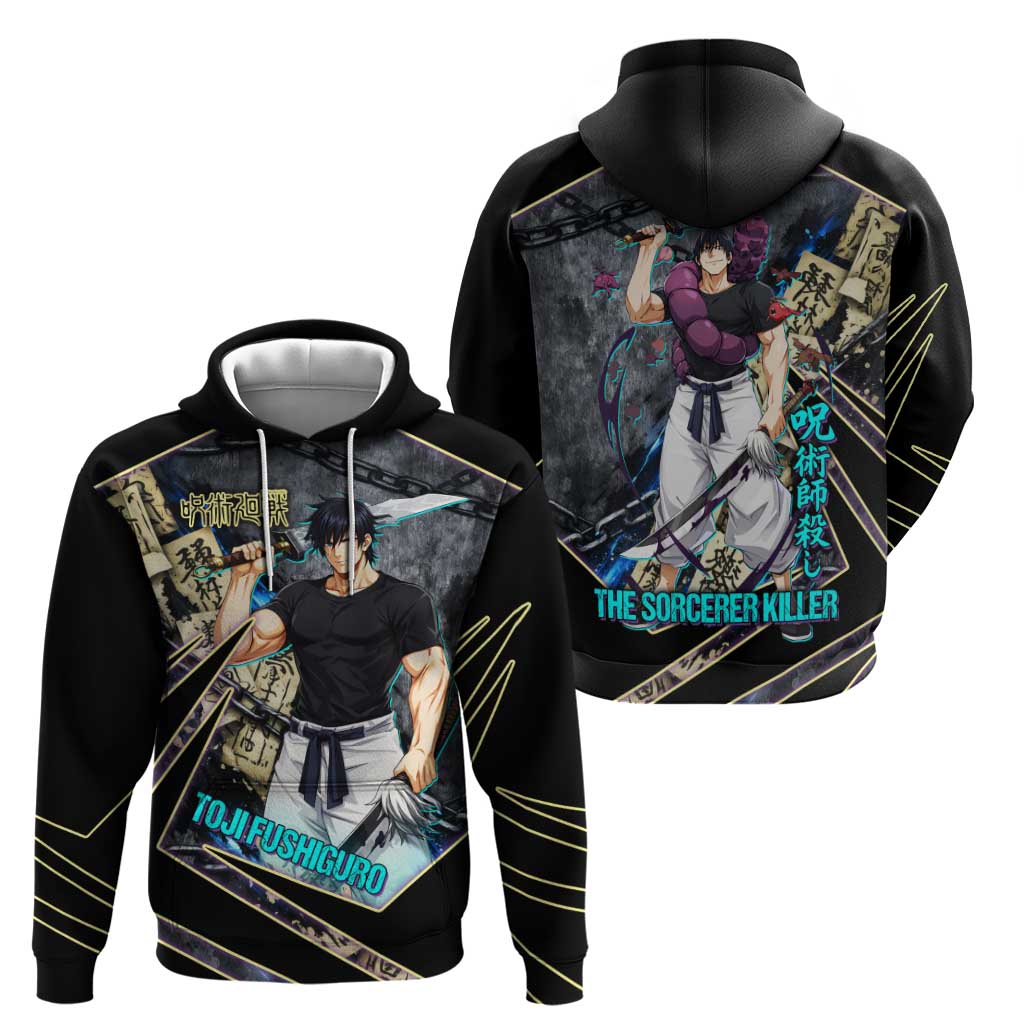 Toji Fushiguro Sorcerer Killer Hoodie Dark Scroll Samurai Ink Style