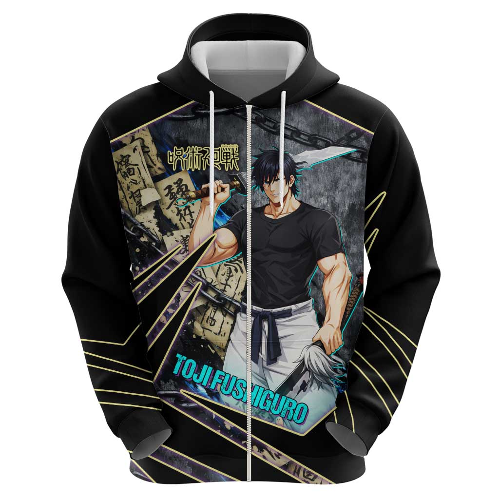 Toji Fushiguro Sorcerer Killer Hoodie Dark Scroll Samurai Ink Style