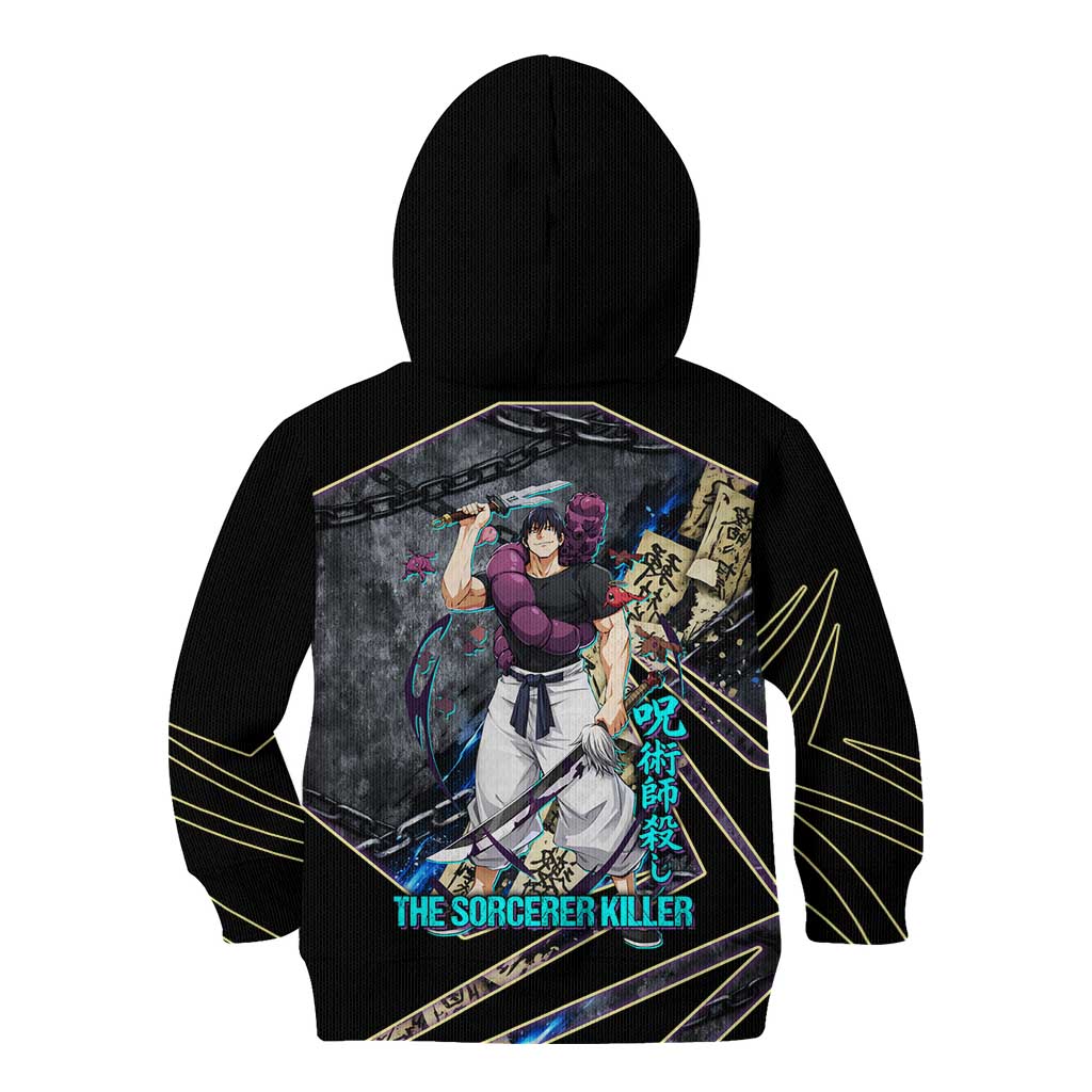 Toji Fushiguro Sorcerer Killer Kid Hoodie Dark Scroll Samurai Ink Style