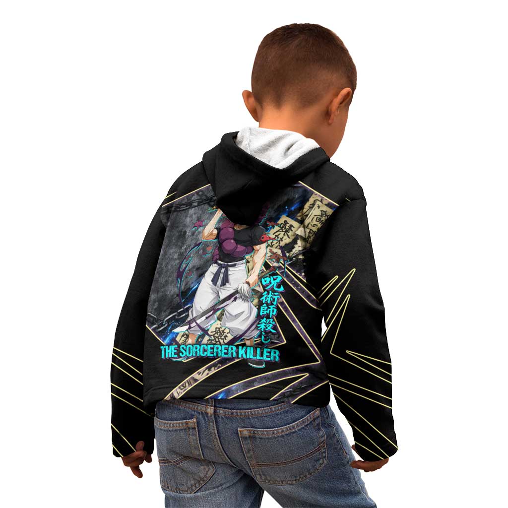 Toji Fushiguro Sorcerer Killer Kid Hoodie Dark Scroll Samurai Ink Style