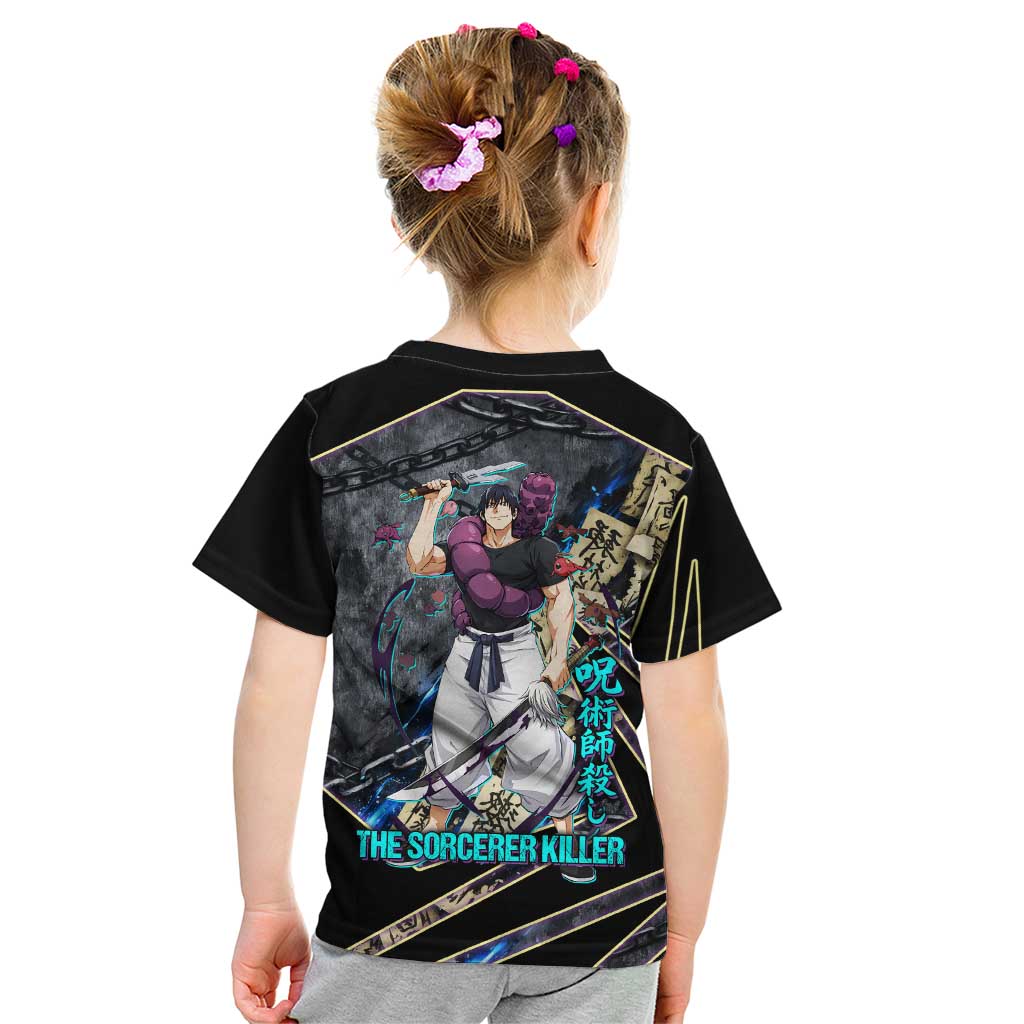 Toji Fushiguro Sorcerer Killer Kid T Shirt Dark Scroll Samurai Ink Style