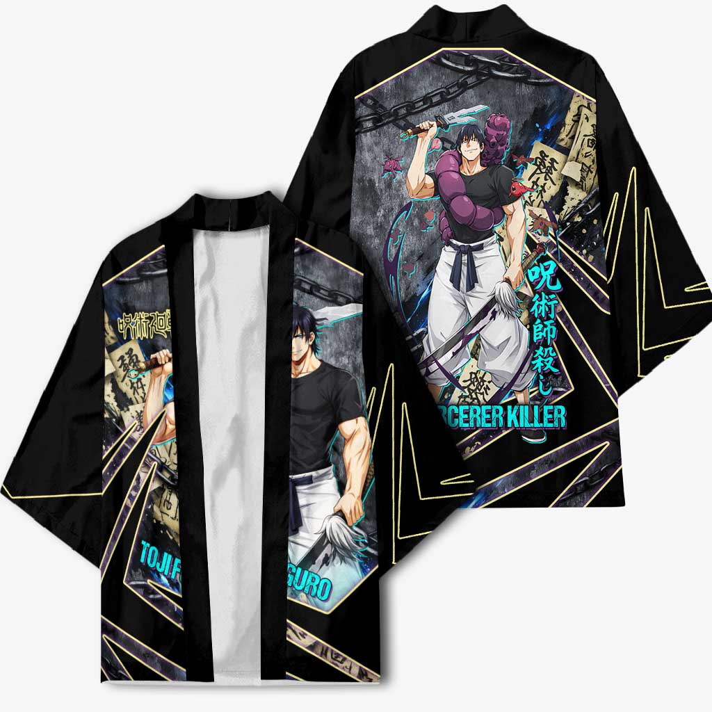 Toji Fushiguro Sorcerer Killer Kimono Dark Scroll Samurai Ink Style