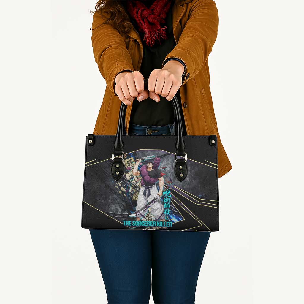 Toji Fushiguro Sorcerer Killer Leather Bag Dark Scroll Samurai Ink Style