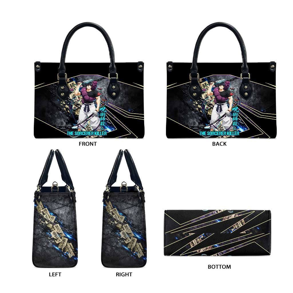 Toji Fushiguro Sorcerer Killer Leather Bag Dark Scroll Samurai Ink Style
