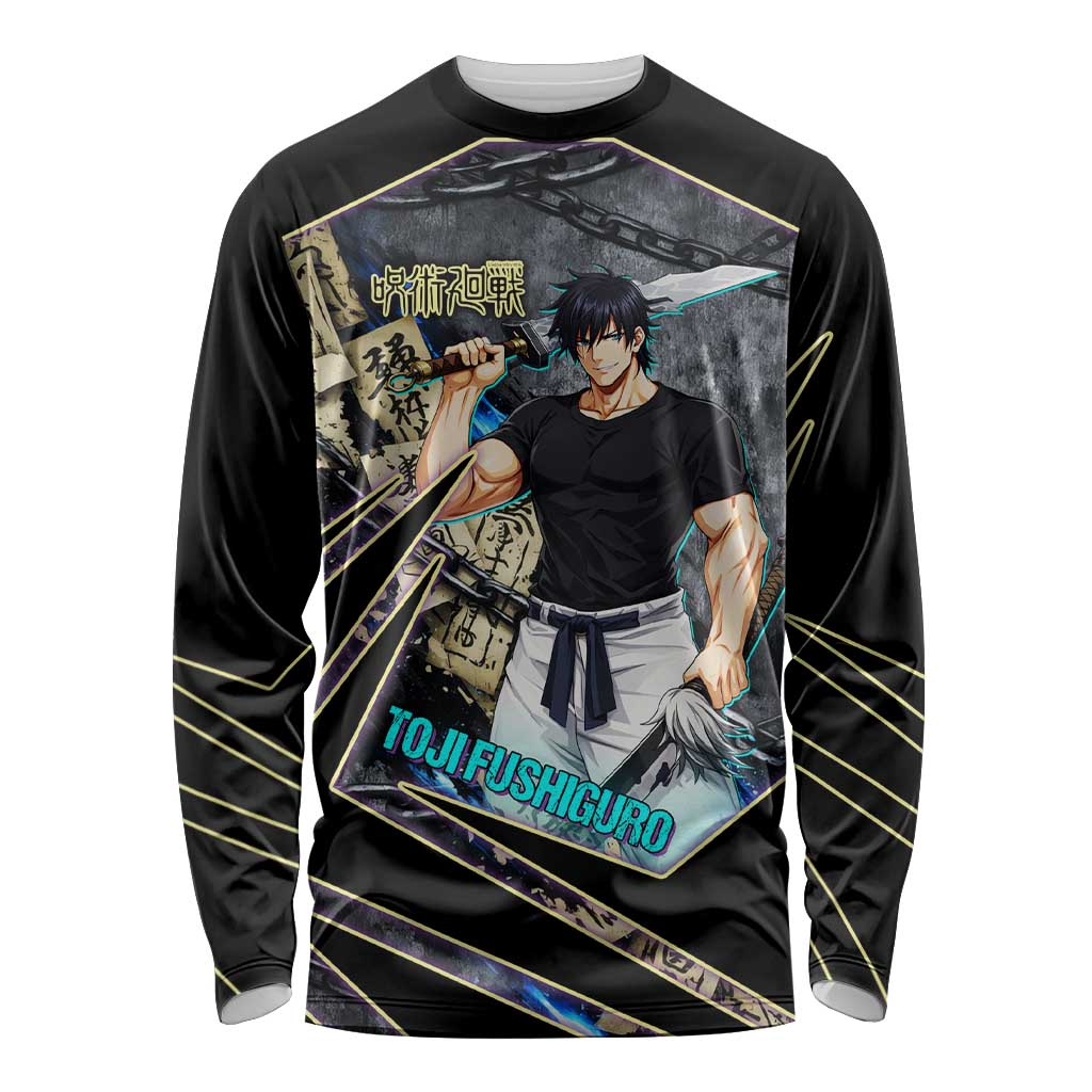 Toji Fushiguro Sorcerer Killer Long Sleeve Shirt Dark Scroll Samurai Ink Style