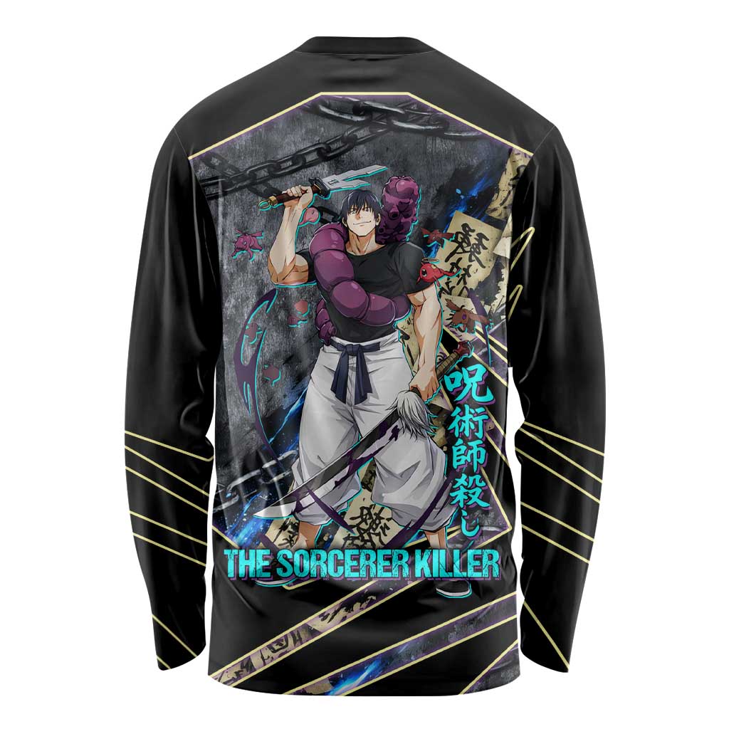 Toji Fushiguro Sorcerer Killer Long Sleeve Shirt Dark Scroll Samurai Ink Style