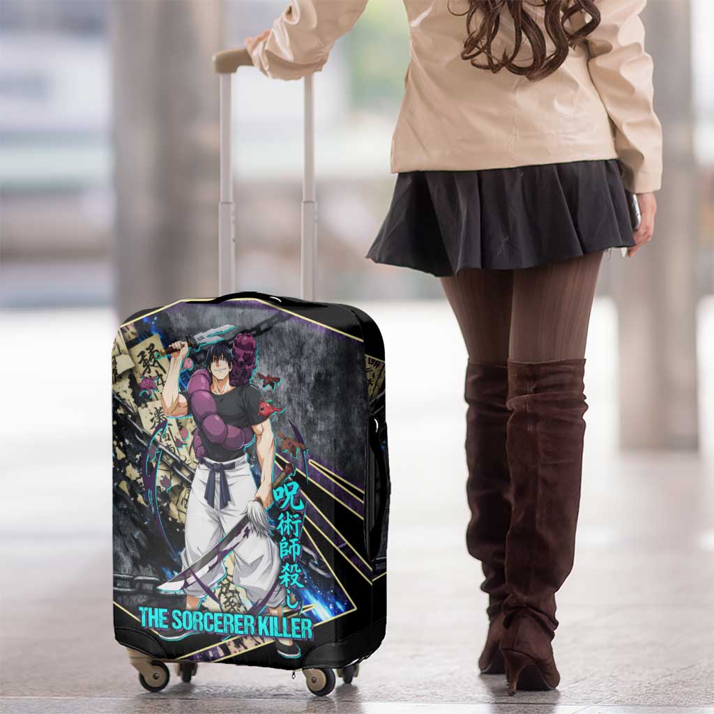 Toji Fushiguro Sorcerer Killer Luggage Cover Dark Scroll Samurai Ink Style