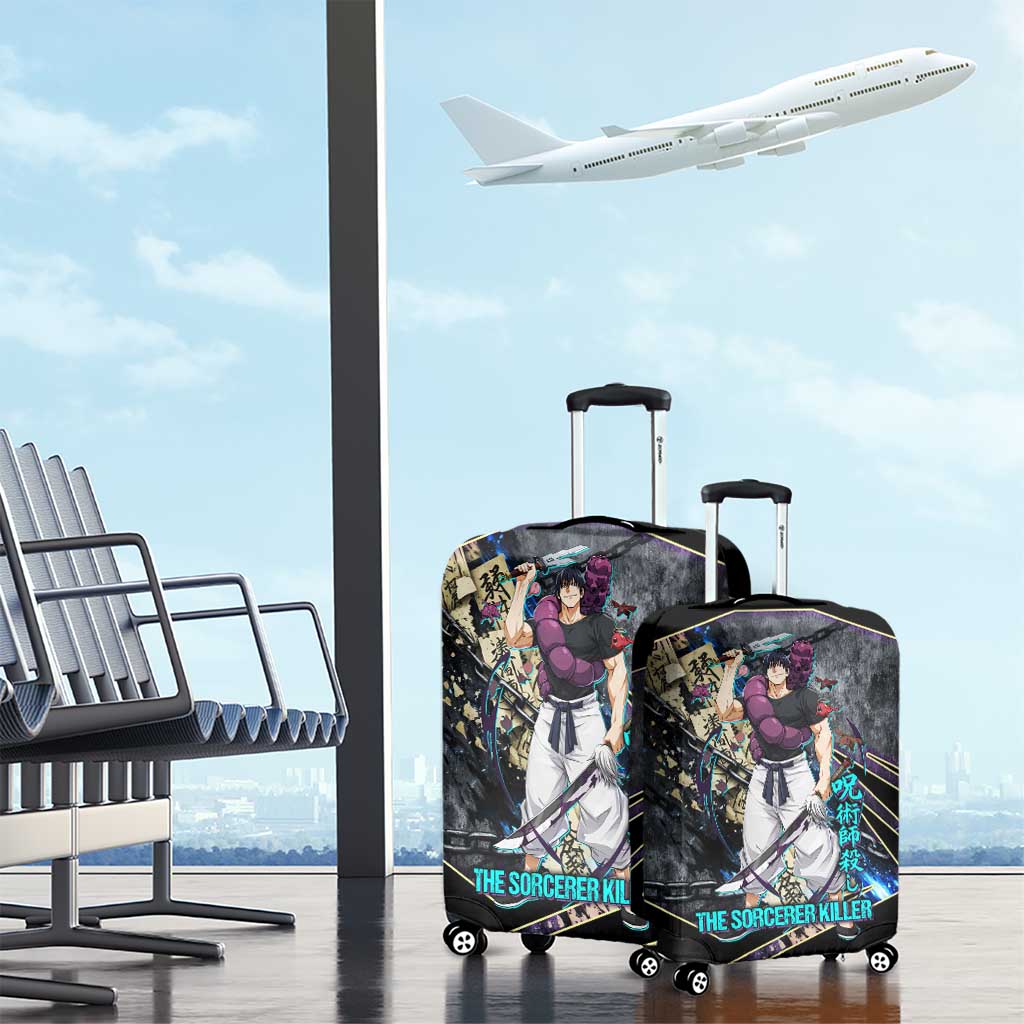 Toji Fushiguro Sorcerer Killer Luggage Cover Dark Scroll Samurai Ink Style
