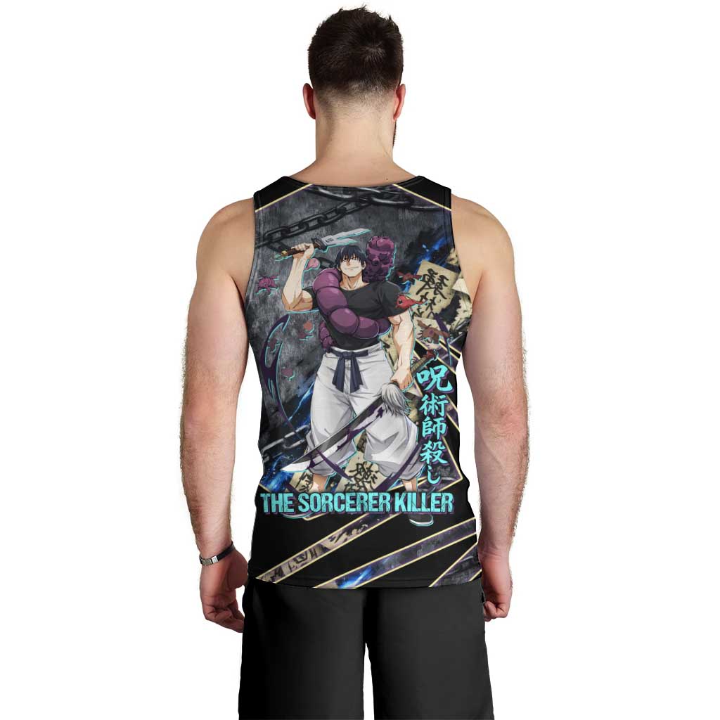 Toji Fushiguro Sorcerer Killer Men Tank Top Dark Scroll Samurai Ink Style