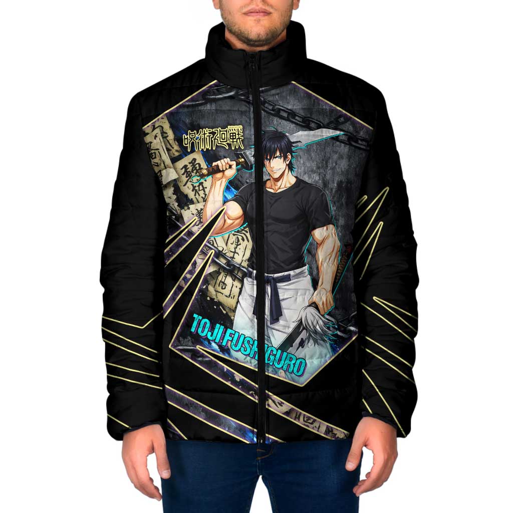 Toji Fushiguro Sorcerer Killer Padded Jacket Dark Scroll Samurai Ink Style
