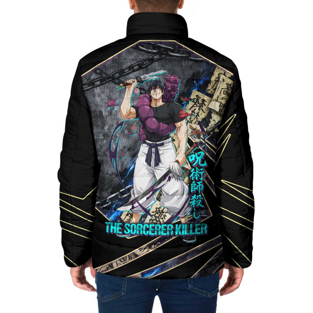 Toji Fushiguro Sorcerer Killer Padded Jacket Dark Scroll Samurai Ink Style