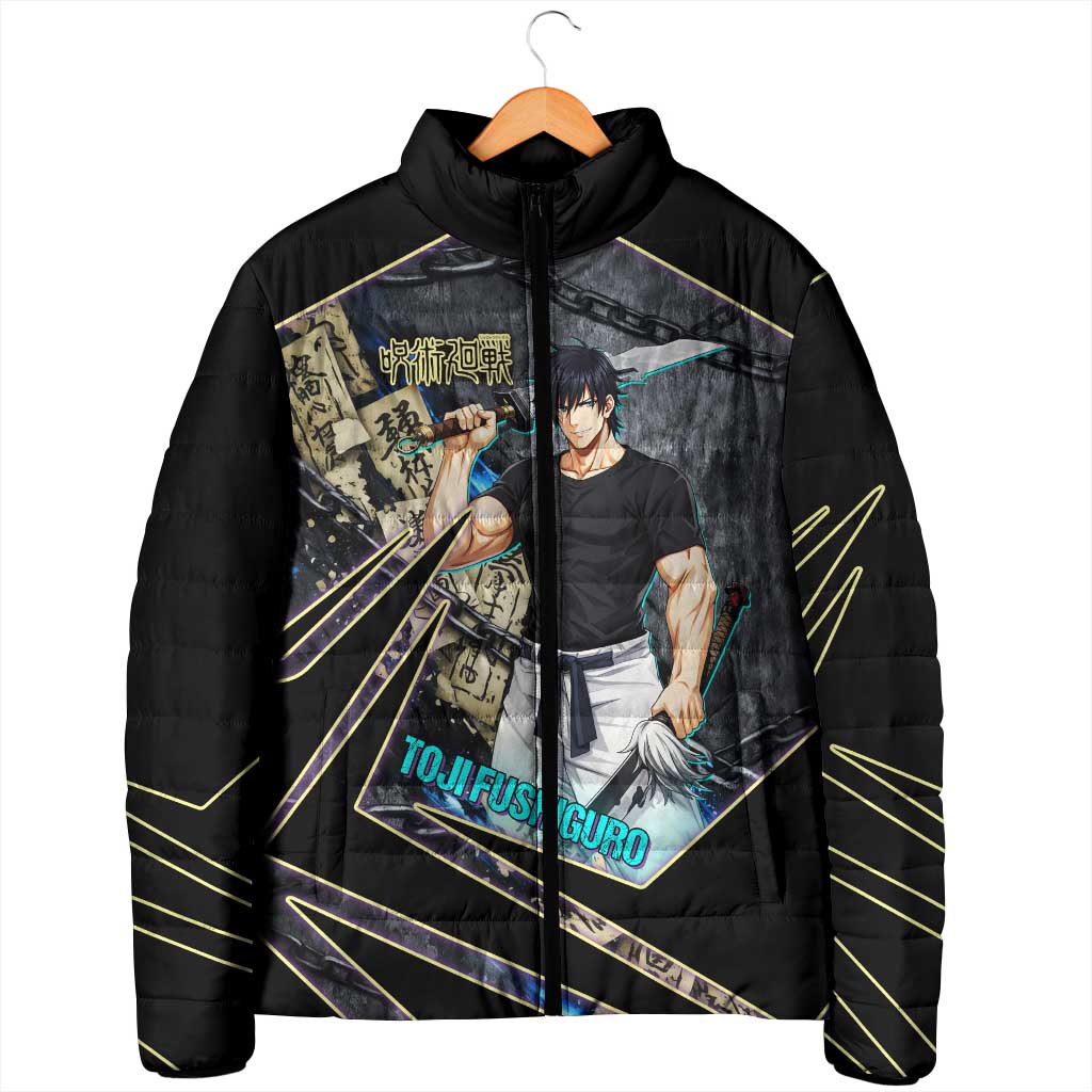 Toji Fushiguro Sorcerer Killer Padded Jacket Dark Scroll Samurai Ink Style