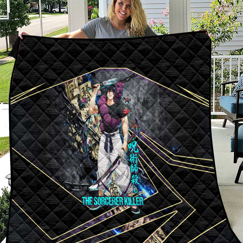 Toji Fushiguro Sorcerer Killer Quilt Dark Scroll Samurai Ink Style