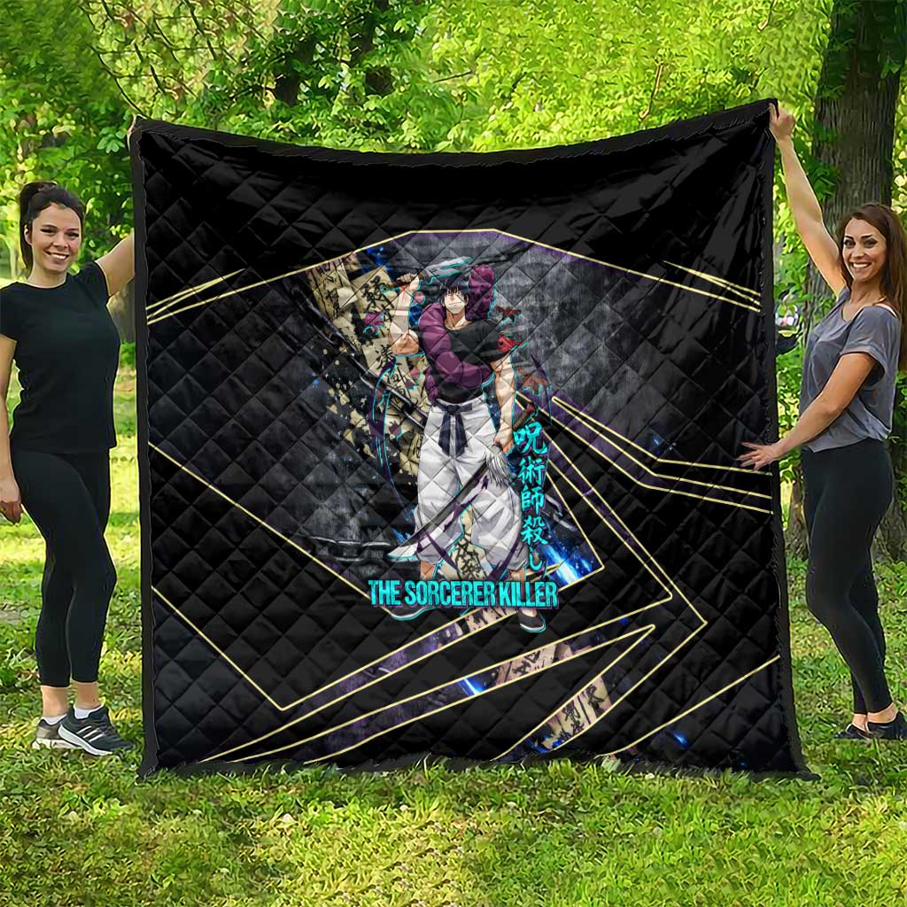 Toji Fushiguro Sorcerer Killer Quilt Dark Scroll Samurai Ink Style