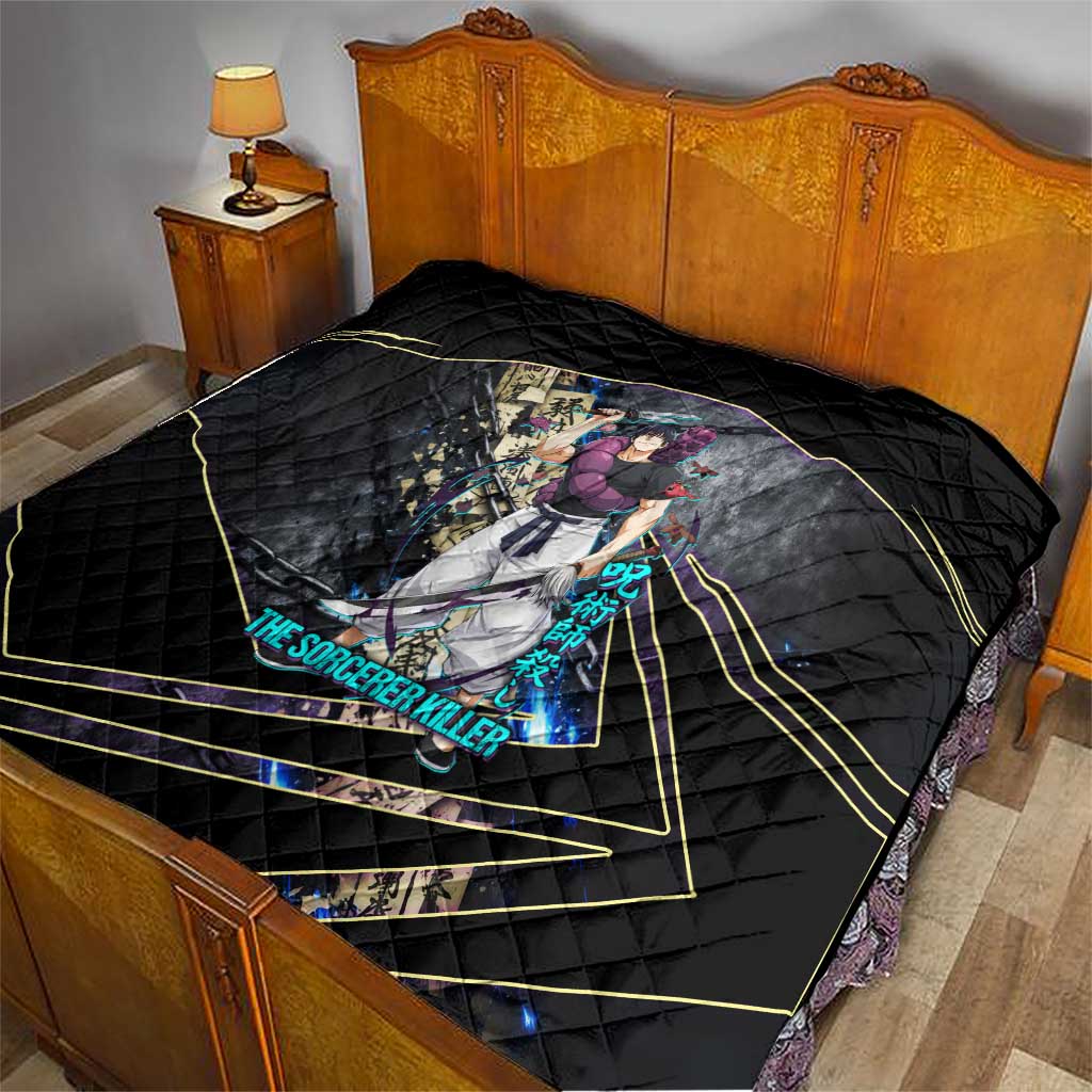 Toji Fushiguro Sorcerer Killer Quilt Dark Scroll Samurai Ink Style