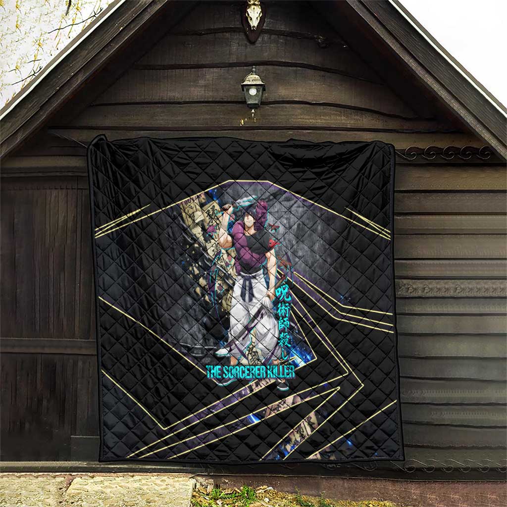 Toji Fushiguro Sorcerer Killer Quilt Dark Scroll Samurai Ink Style