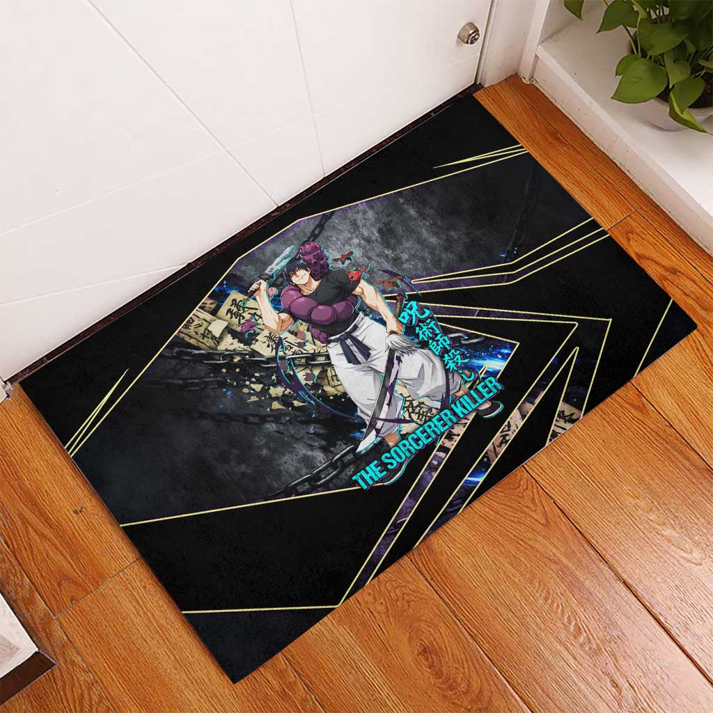 Toji Fushiguro Sorcerer Killer Rubber Doormat Dark Scroll Samurai Ink Style
