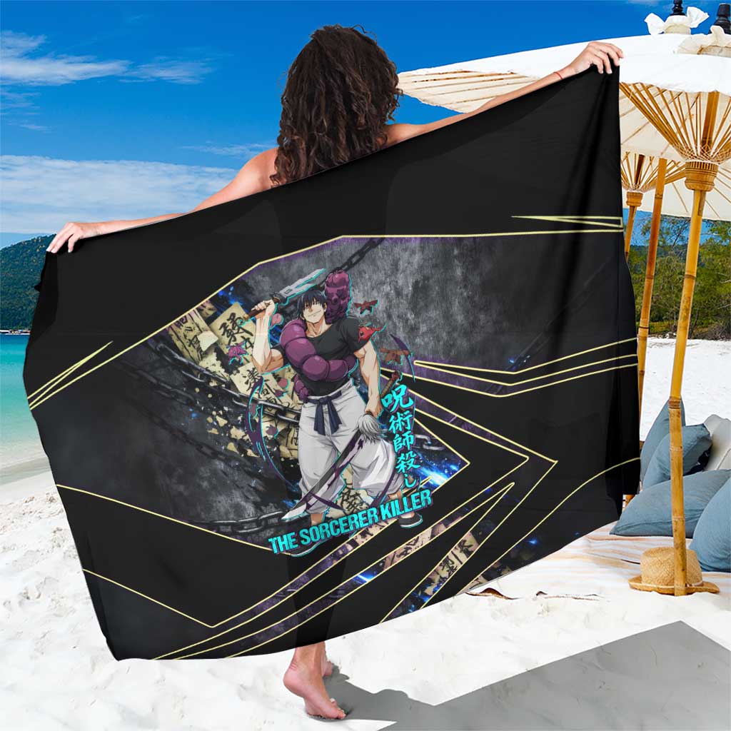Toji Fushiguro Sorcerer Killer Sarong Dark Scroll Samurai Ink Style