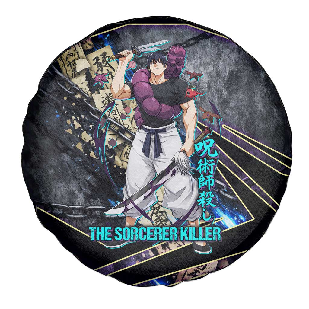 Toji Fushiguro Sorcerer Killer Spare Tire Cover Dark Scroll Samurai Ink Style