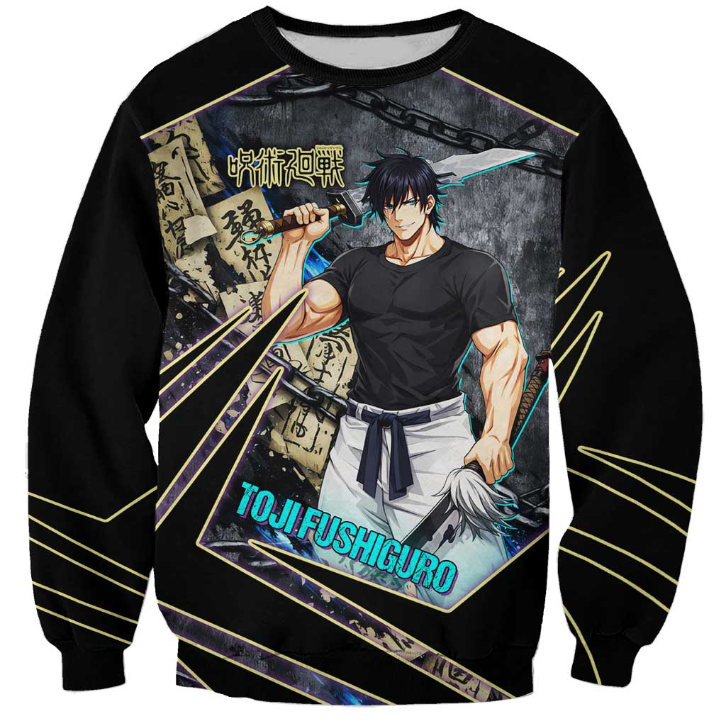Toji Fushiguro Sorcerer Killer Sweatshirt Dark Scroll Samurai Ink Style