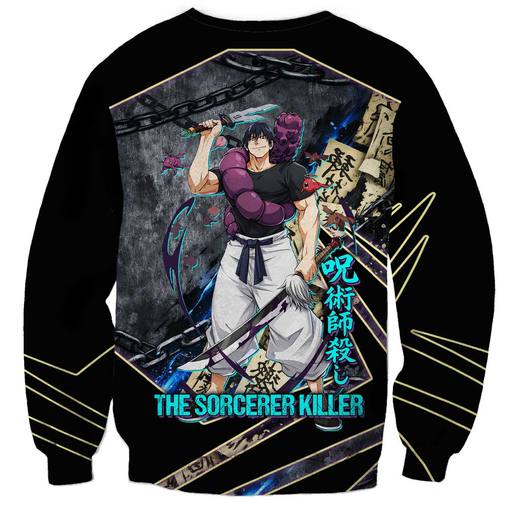 Toji Fushiguro Sorcerer Killer Sweatshirt Dark Scroll Samurai Ink Style