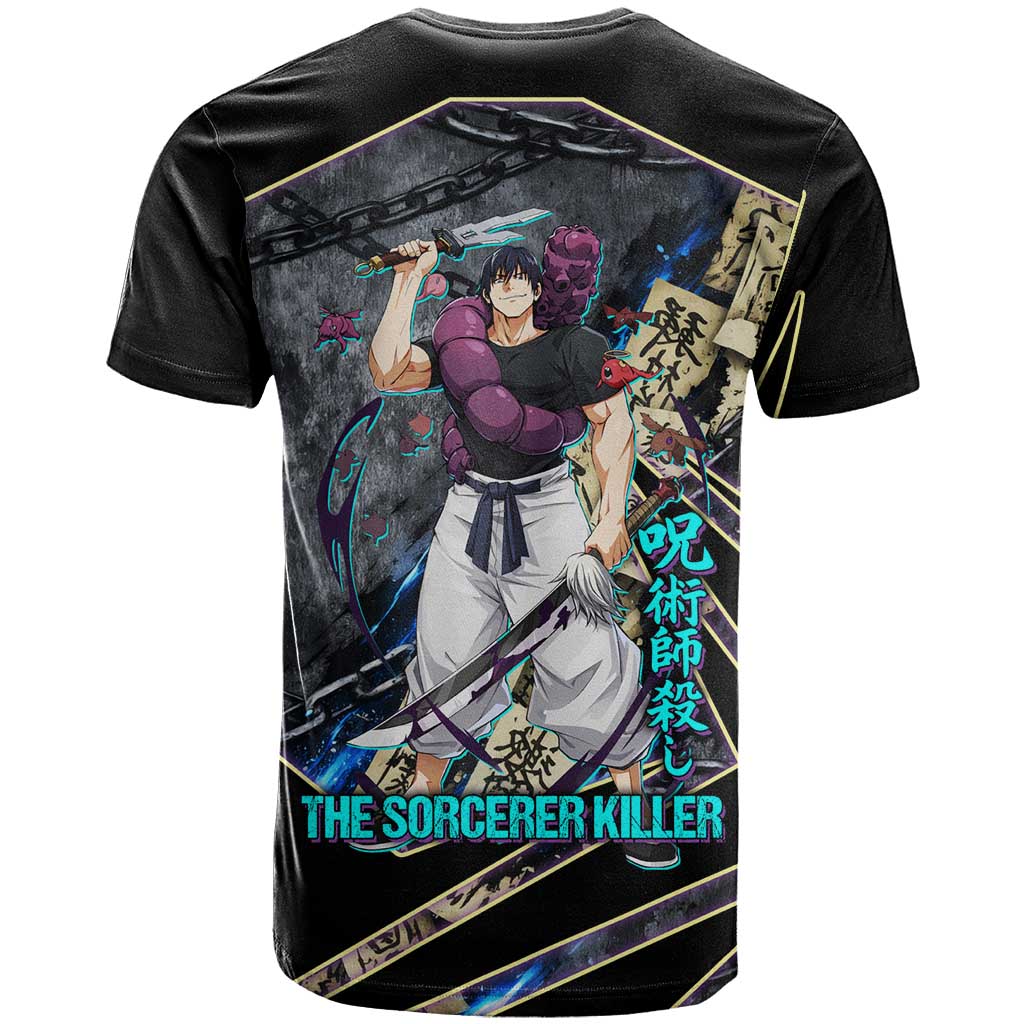 Toji Fushiguro Sorcerer Killer T Shirt Dark Scroll Samurai Ink Style