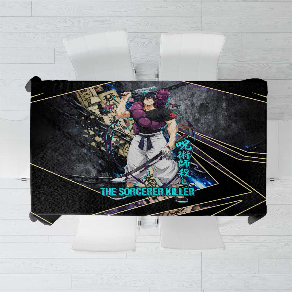 Toji Fushiguro Sorcerer Killer Tablecloth Dark Scroll Samurai Ink Style
