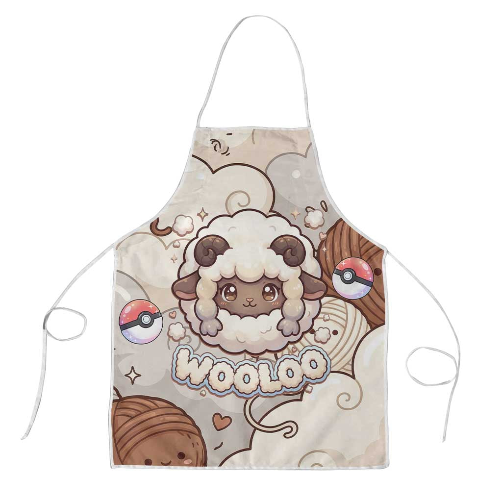 Wooloo Poké Kawaii Art Apron Cute Wooloo & Yarn Ball Pattern - Cozy Vibes