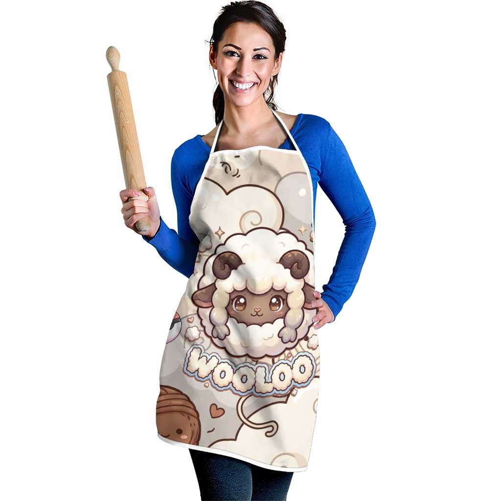 Wooloo Poké Kawaii Art Apron Cute Wooloo & Yarn Ball Pattern - Cozy Vibes