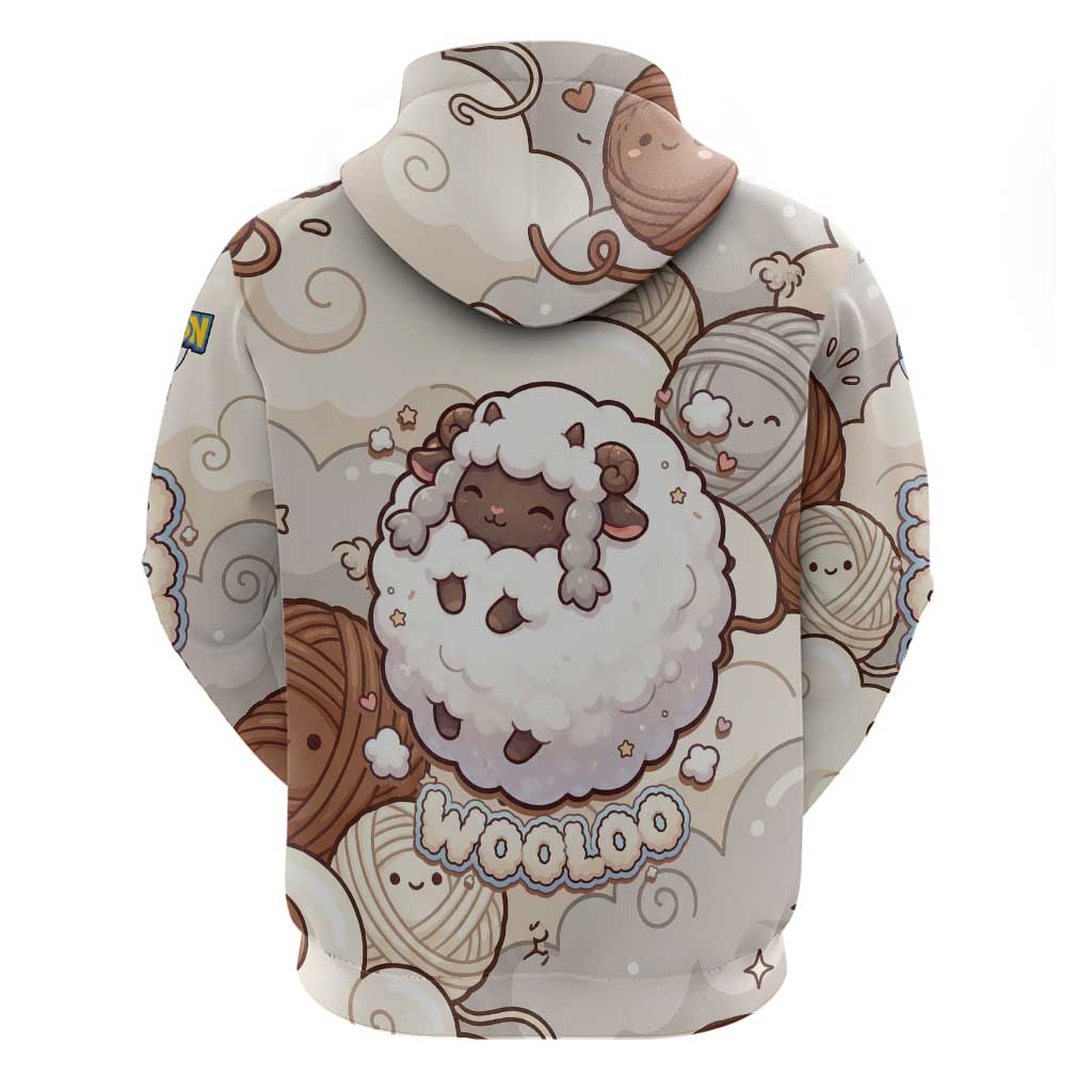 Wooloo Poké Kawaii Art Hoodie Cute Wooloo & Yarn Ball Pattern - Cozy Vibes