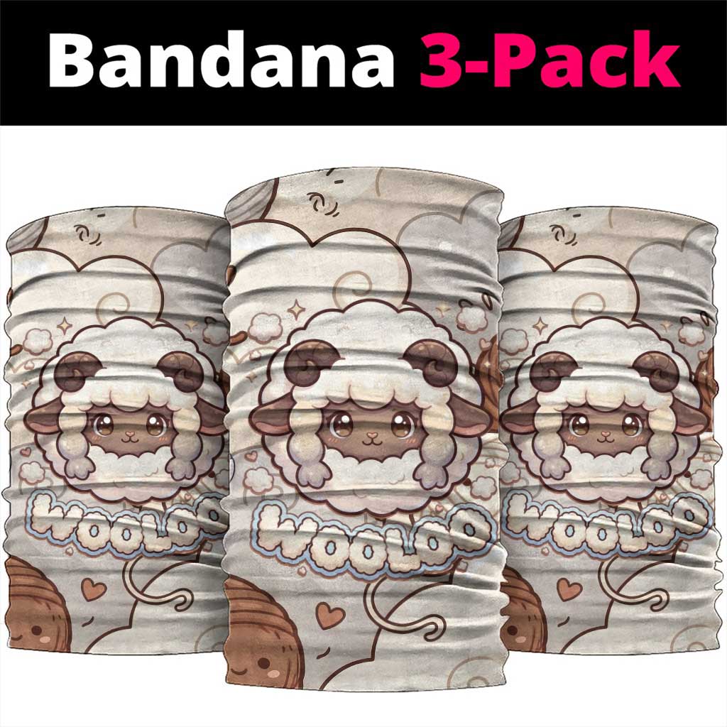 Wooloo Poké Kawaii Art Neck Gaiter Cute Wooloo & Yarn Ball Pattern - Cozy Vibes