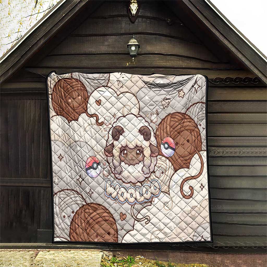 Wooloo Poké Kawaii Art Quilt Cute Wooloo & Yarn Ball Pattern - Cozy Vibes