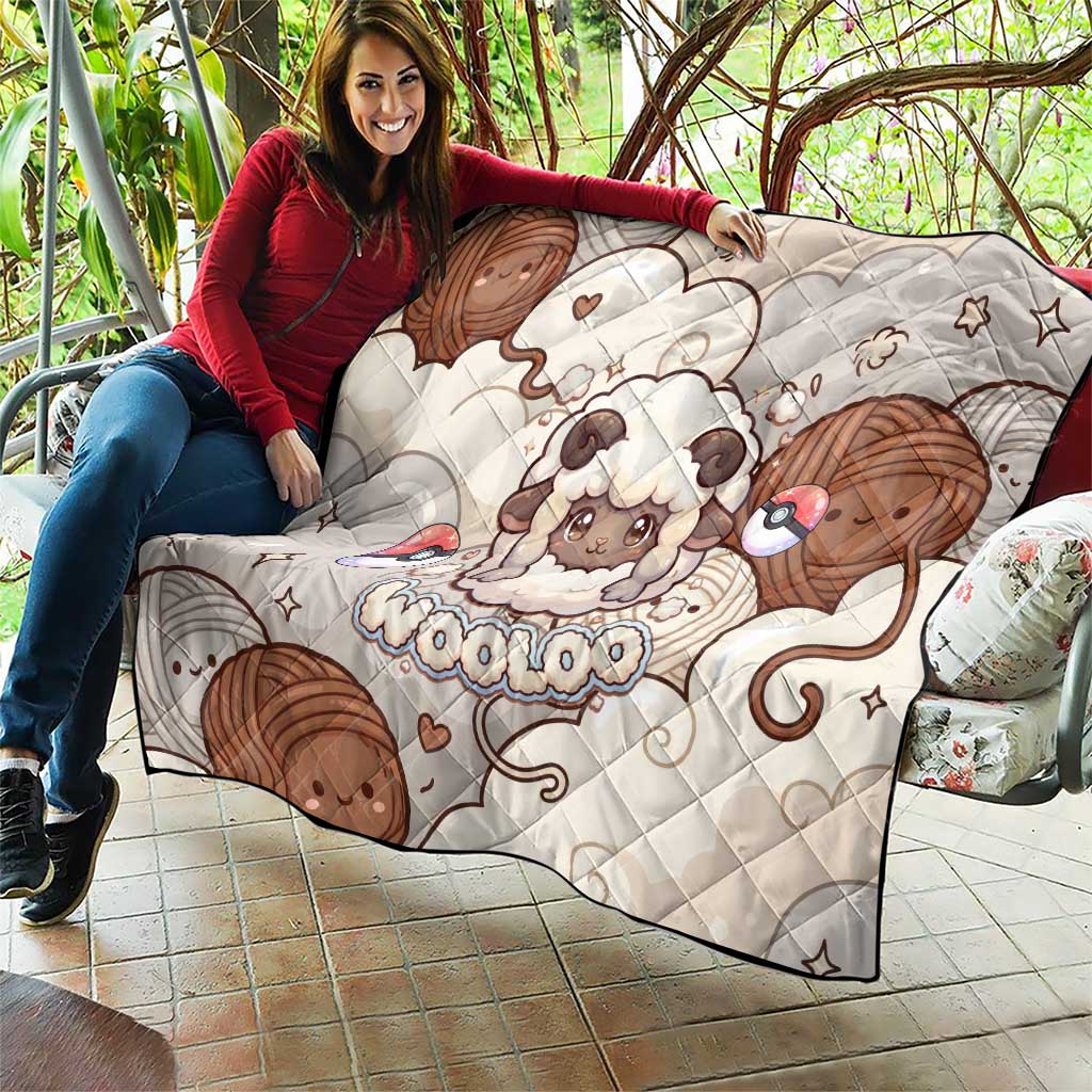 Wooloo Poké Kawaii Art Quilt Cute Wooloo & Yarn Ball Pattern - Cozy Vibes