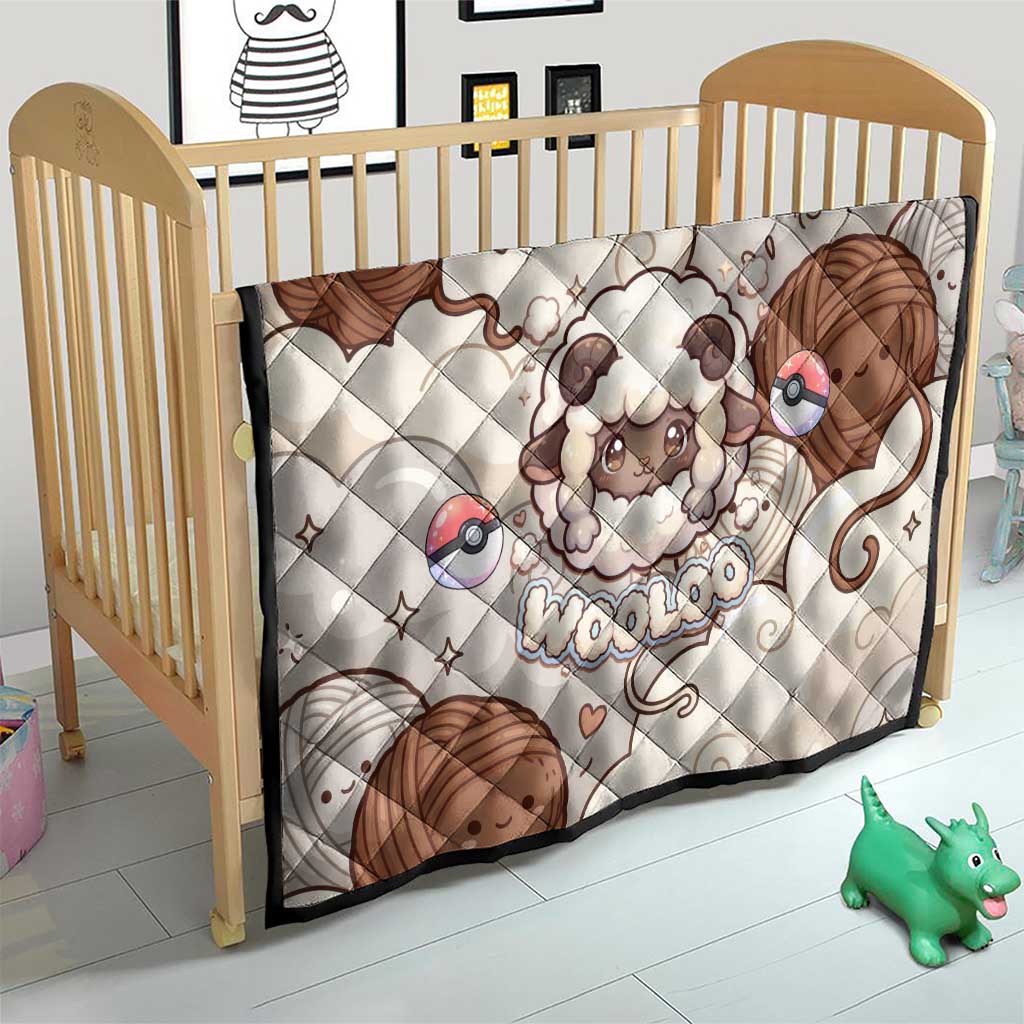 Wooloo Poké Kawaii Art Quilt Cute Wooloo & Yarn Ball Pattern - Cozy Vibes