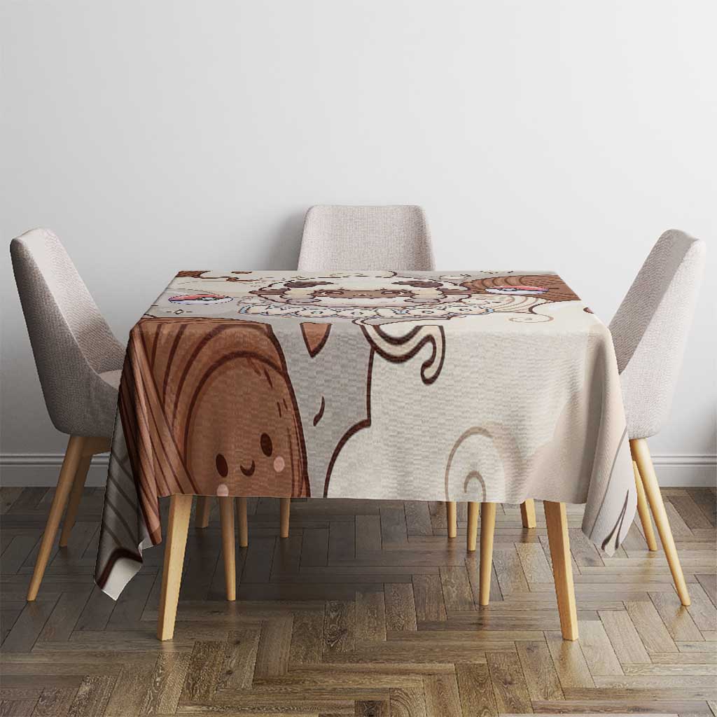 Wooloo Poké Kawaii Art Tablecloth Cute Wooloo & Yarn Ball Pattern - Cozy Vibes