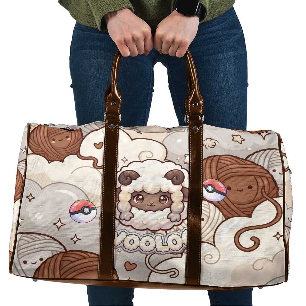 Wooloo Poké Kawaii Art Travel Bag Cute Wooloo & Yarn Ball Pattern - Cozy Vibes