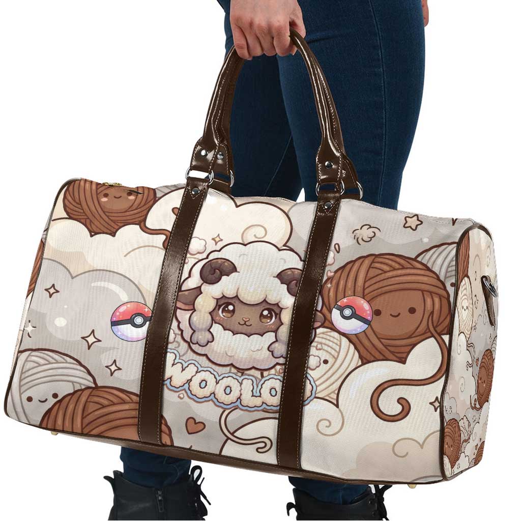 Wooloo Poké Kawaii Art Travel Bag Cute Wooloo & Yarn Ball Pattern - Cozy Vibes