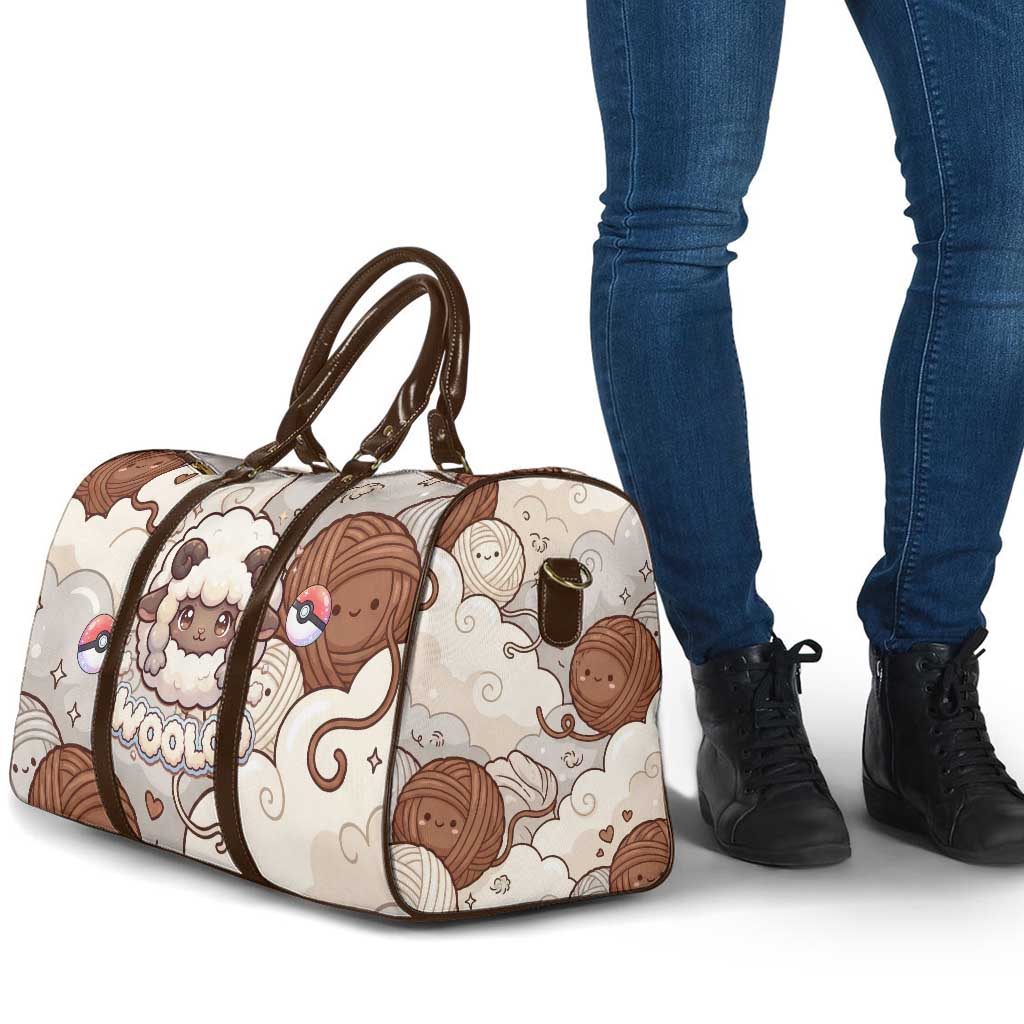Wooloo Poké Kawaii Art Travel Bag Cute Wooloo & Yarn Ball Pattern - Cozy Vibes