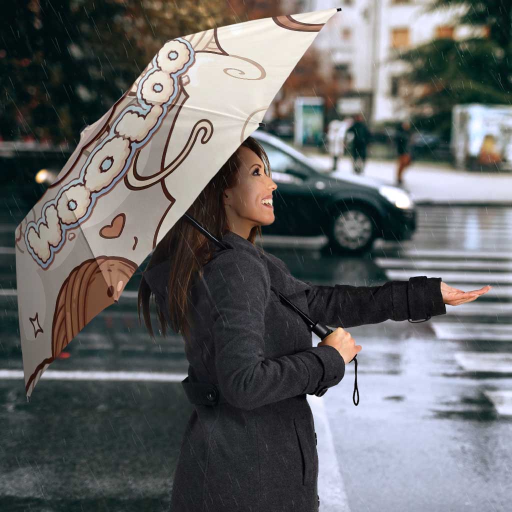 Wooloo Poké Kawaii Art Umbrella Cute Wooloo & Yarn Ball Pattern - Cozy Vibes