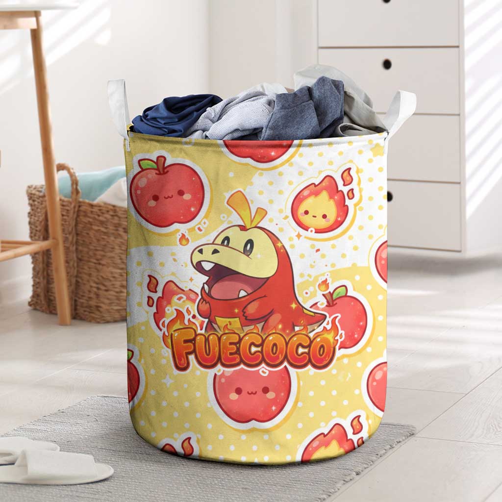 Fuecoco Laundry Basket Kawaii Apple Flame Pop Art