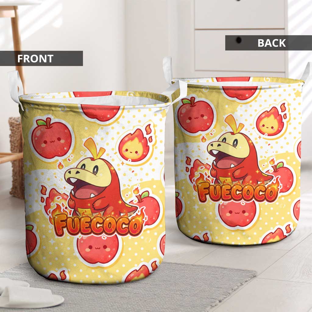 Fuecoco Laundry Basket Kawaii Apple Flame Pop Art